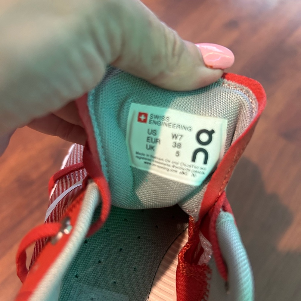 On Running Kids Bright Red Sneakers